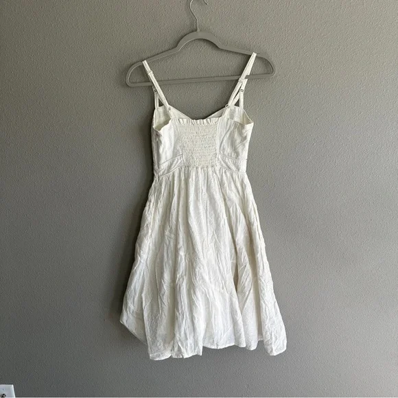 Maeve Anthropologie White  Patchwork Full Skirt Dress 2 - Picture 10 of 14